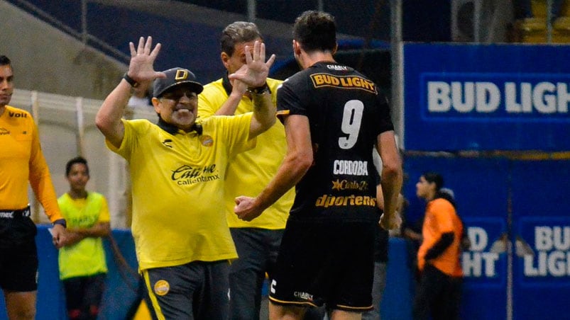 Diego festejó con todo los goles de su equipo. / Foto: Dorados