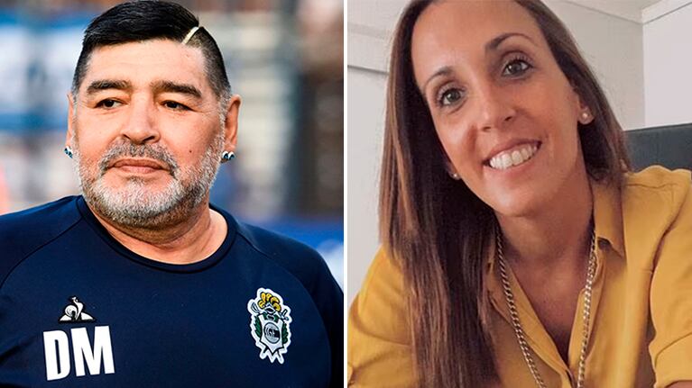 Diego Maradona y Agustina Cosachov.
