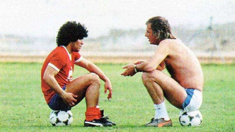 Diego Maradona y César Luis Menotti.