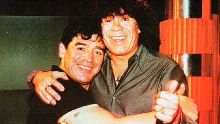 Diego Maradona y La Mona Jiménez.