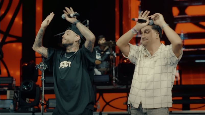 Diego Mujica y Ulises Bueno en el Movistar Arena.