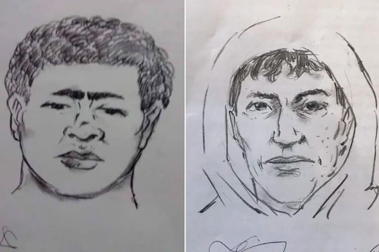 Difundieron los identikits de los acusados de violar a una turista y matar a su hijo