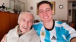 Don Hernán y Julián, unidos por el amor por la camiseta y por Lionel Messi.