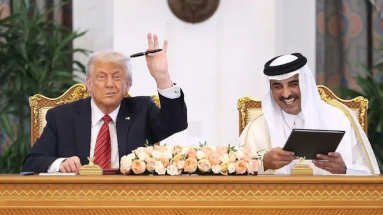 Donald Trump en el palacio de la dinastía Al Thani