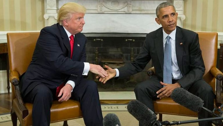 Donald Trump y Barack Obama juntos en la Casa Blanca.