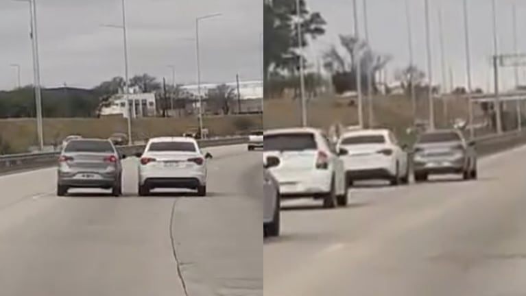 Dos autos protagonizaron una disputa con maniobras peligrosas en la Circunvalación de Córdoba.