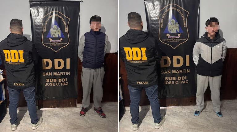 Dos de los tres sospechosos aprehendidos.