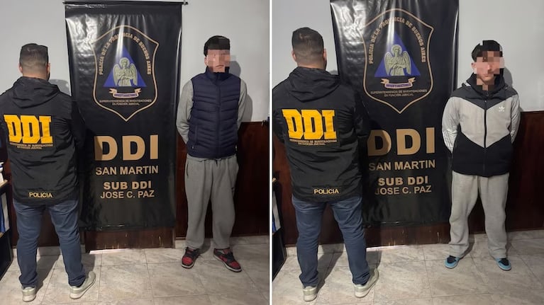 Dos de los tres sospechosos aprehendidos.