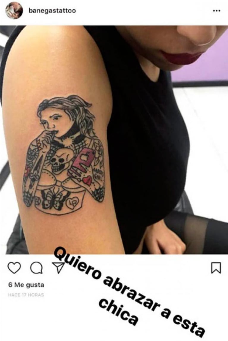 Dos fanáticos se tatuaron a Cande Tinelli... ¡En ropa interior!