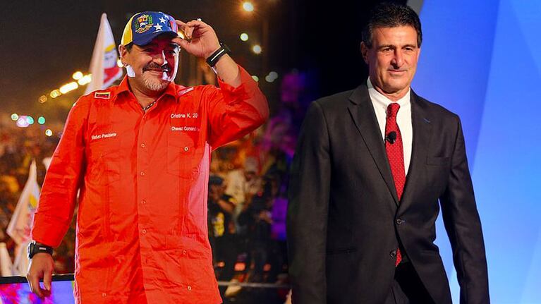 Dos grandes ídolos argentinos, enfrentados por Venezuela.