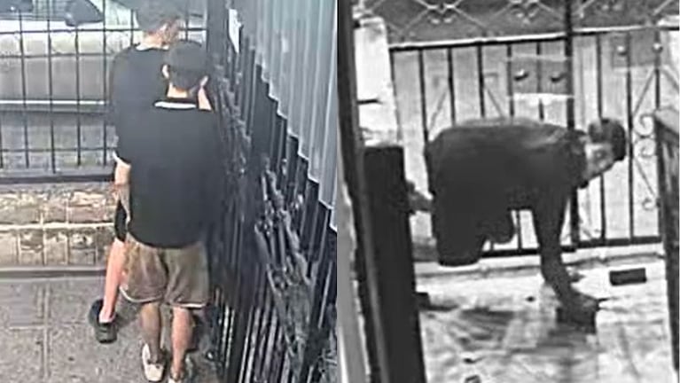 Dos menores quedaron grabados robando en una lomitería de barrio Los Naranjos.