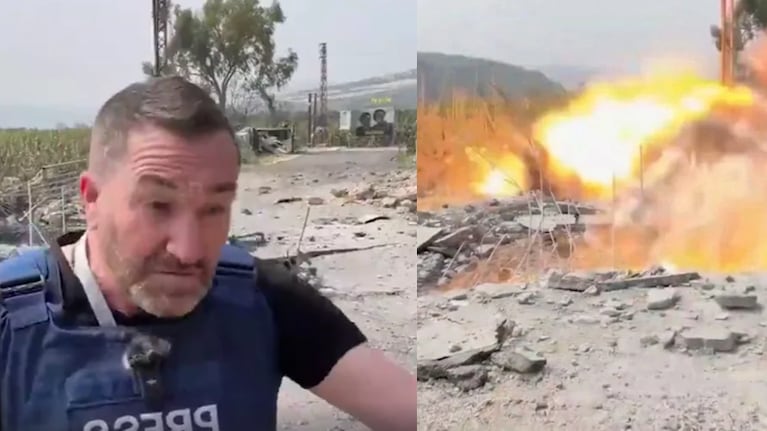 Dos periodistas resultaron heridos por una bomba.