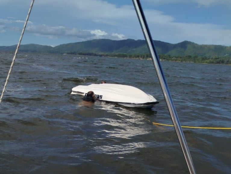 Dramático rescate en dique Los Molinos.