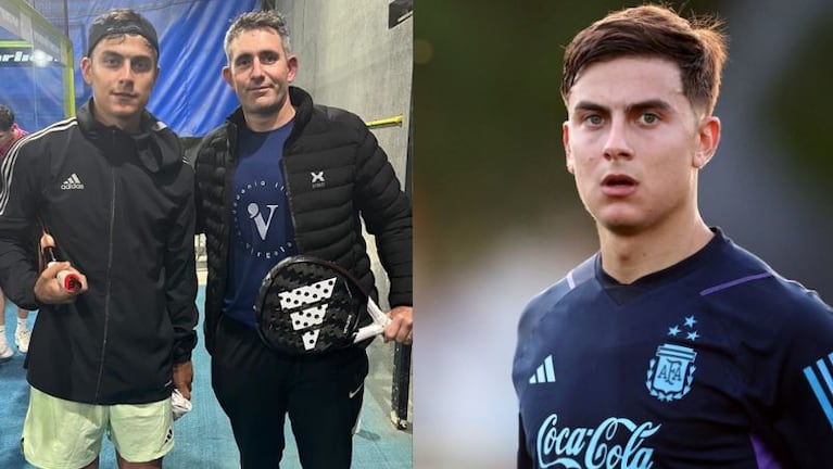 Dybala juega al pádel en Córdoba.