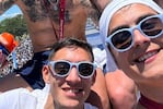 Dybala junto a Nahuel Molina en los festejos.