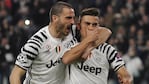 Dybala y Bonucci festejando juntos en Juventus.