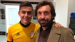 Dybala y Pirlo, en una foto que publicó el cordobés en 2016.