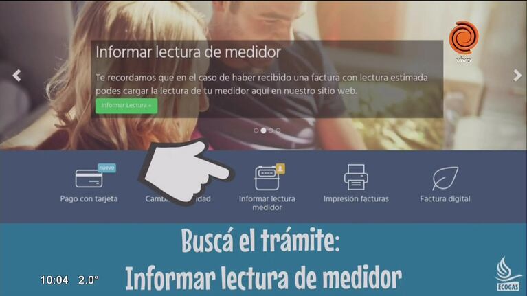 Ecogas explica cómo informar la lectura del medidor