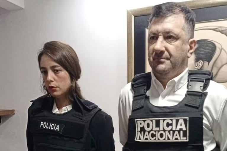 Edgardo Kueider y Iara Guinsel, cuando fueron detenido en Paraguay