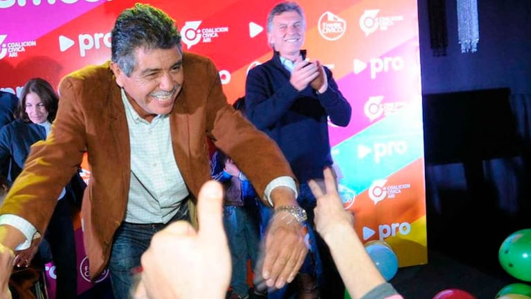 Eduardo Romero recibió la visita de Macri tras ganar su primera intendencia en 2015.