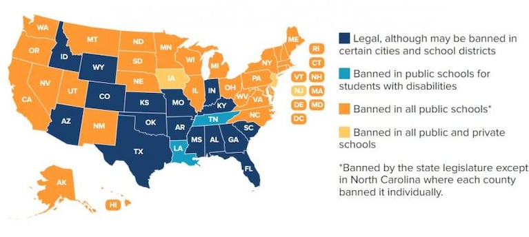 EEUU: un distrito reincorpora el castigo corporal en escuelas y permitirá “nalgadas”