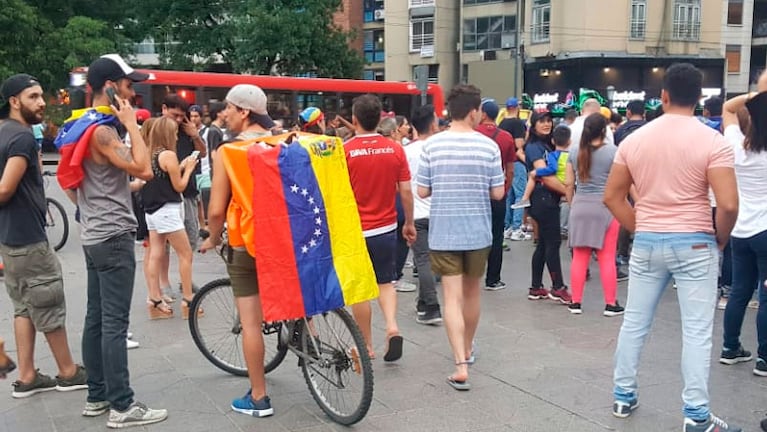 El 23 de enero, venezolanos marcharon en Córdoba contra Maduro.