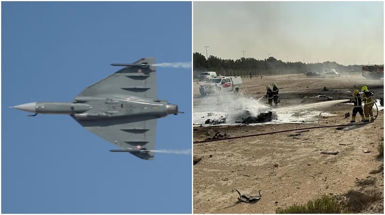 El accidente aéreo ocurrió en el Dubai Air Show.