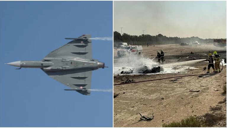 El accidente aéreo ocurrió en el Dubai Air Show.
