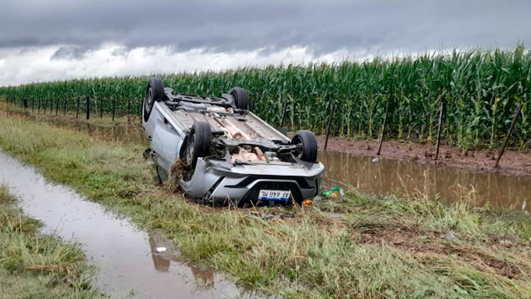 El accidente en ruta 8, cerca de Las Vertientes.