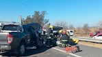 El accidente fatal involucró a dos autos y una camioneta. 