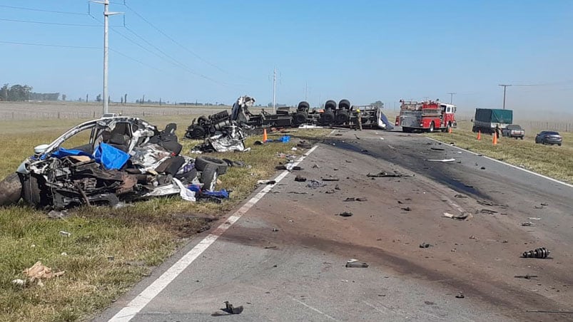 El accidente fatal ocurrió este lunes en la Ruta 8, a la altura del kilómetro 552.