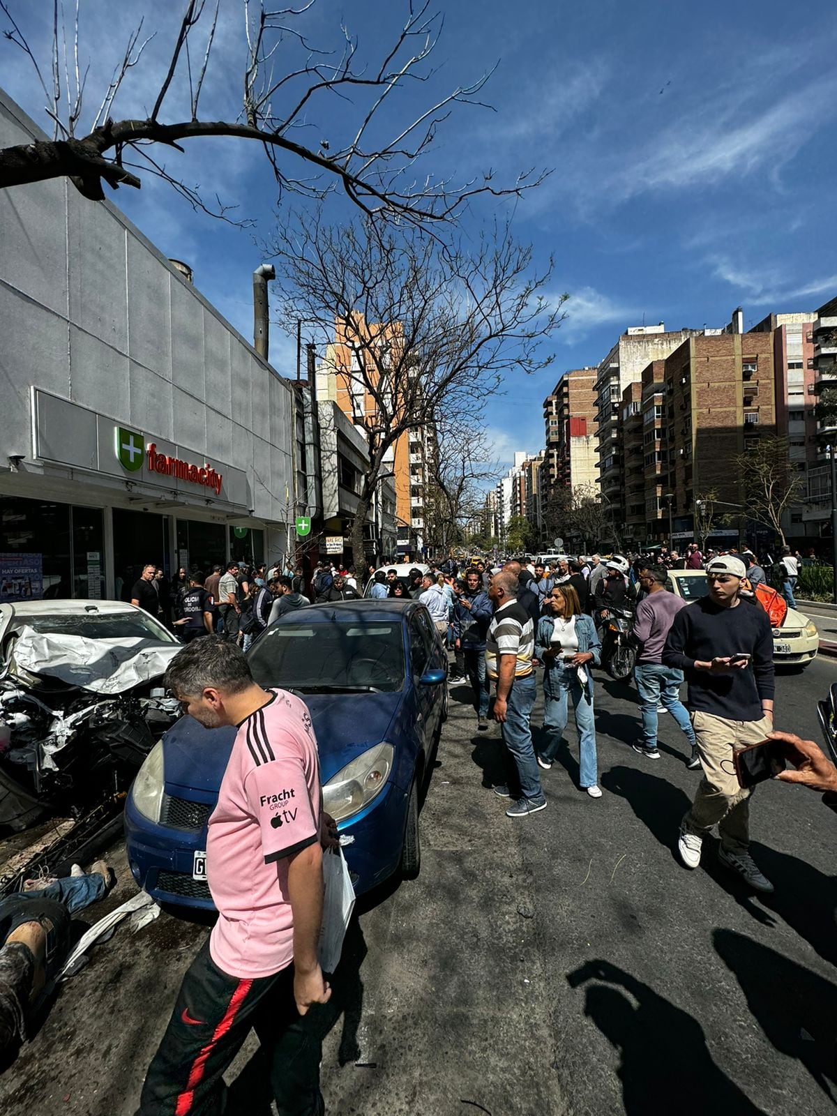 El accidente fue en plena hora pico en el Centro de Córdoba.