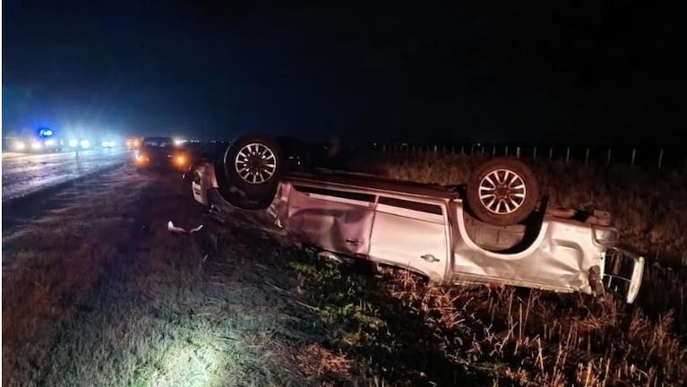 El accidente ocurrió en la Ruta Provincial 3, a la altura de Canals. (Prensa Policía)