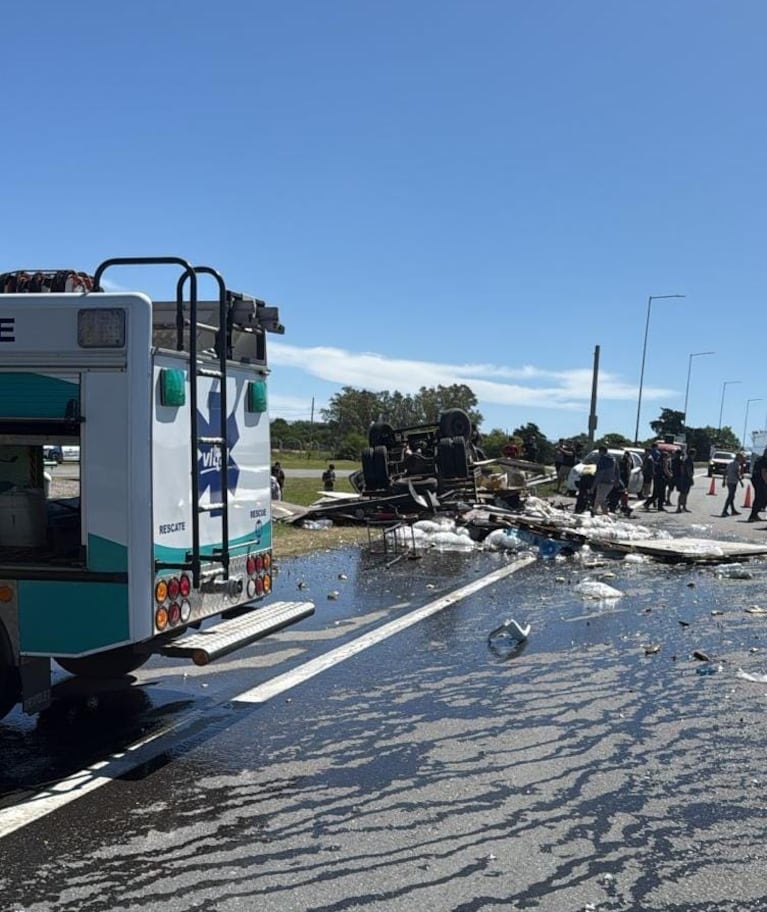El accidente ocurrió este viernes en la autopista Córdoba-Carlos Paz.