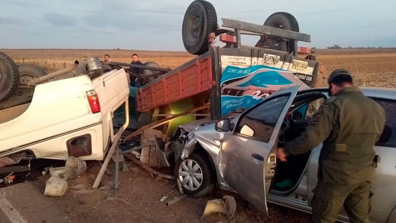 El accidente ocurrió sobre la ruta nacional 8.