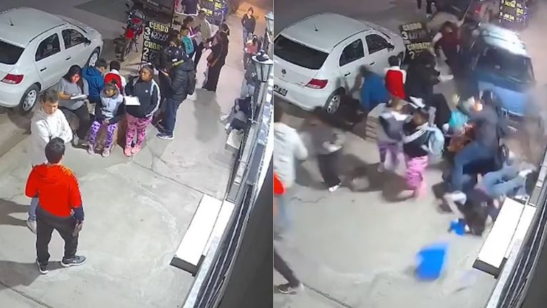 El accidente quedó grabado por una cámara de seguridad.