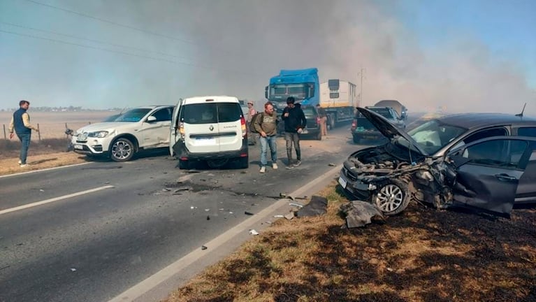 El accidente se produjo en la ruta 158.