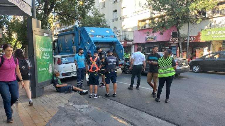 El accidente sucedió en pleno centro de la ciudad de Córdoba.