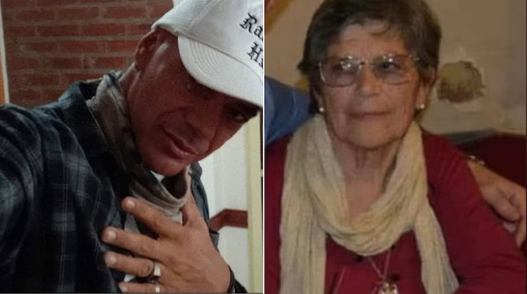 El acusado junto a su madre.
