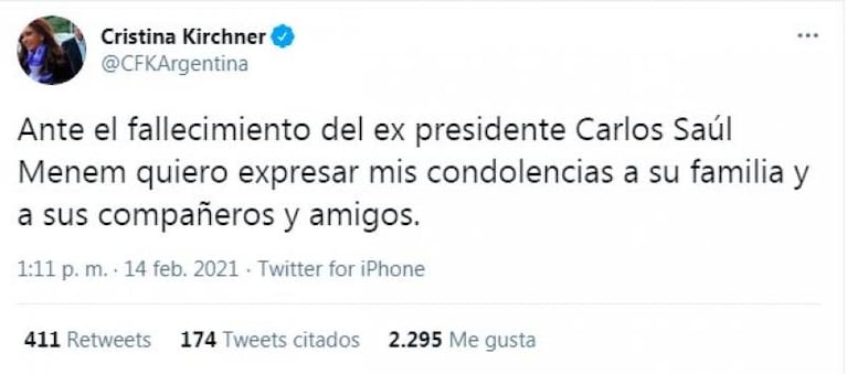 El adiós a Menem: los mensajes de Alberto Fernández, Mauricio Macri y Juan Schiaretti