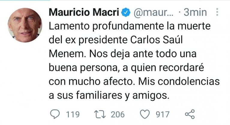 El adiós a Menem: los mensajes de Alberto Fernández, Mauricio Macri y Juan Schiaretti