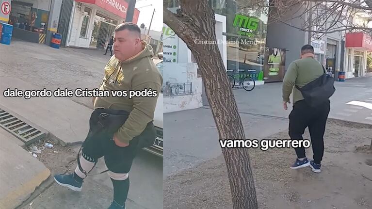 El aliento constante de Noelia para su esposo Cristian.
