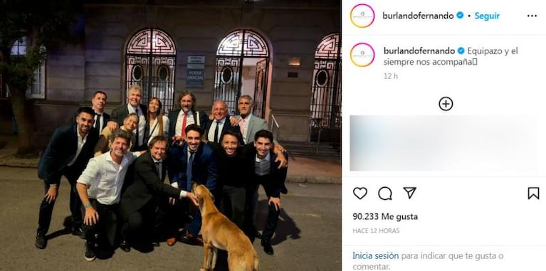 "El alma de Fernando": el detalle en una foto de Burlando que emocionó en las redes