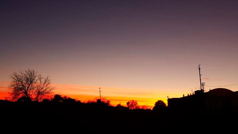 El amanecer de este viernes en Córdoba. Foto: Keko Enrique / ElDoce.tv