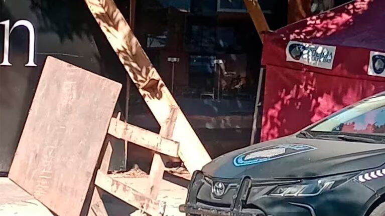 El andamio estaba en una obra en construcción en Villa Devoto.