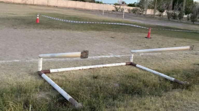 El arco que se desplomó estaba en un camping de San Juan.