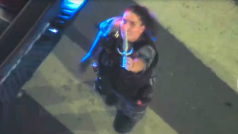 El arma secuestrada al naranjita que intentó apuñalar a otro.