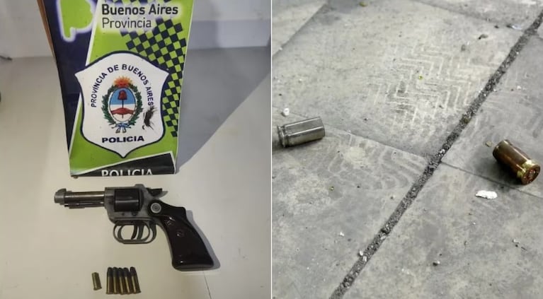 El arma secuestrada en la casa del jubilado.