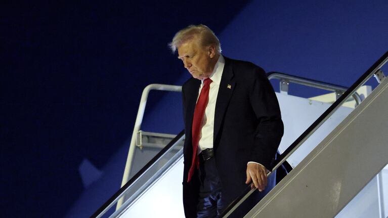 El arribo de Donald Trump a West Palm Beach, en Florida.