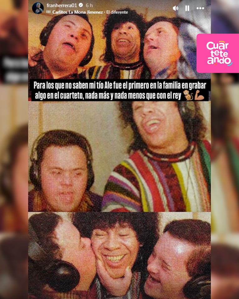 El artista compartió en sus redes sociales una imagen donde muestra a su tío junto a la Mona.